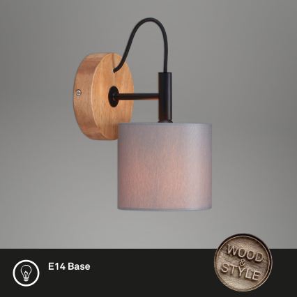 Briloner 2075-014 - Seinavalgusti RHON 1xE14/25W/230V kummipuit