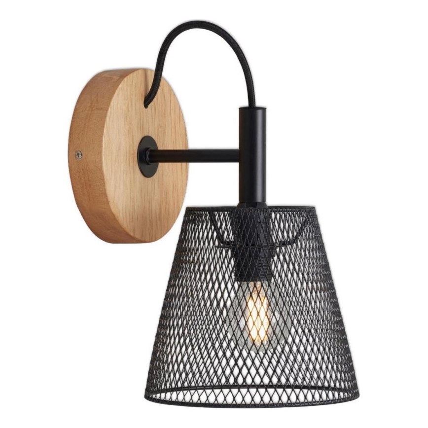 Briloner 2077-015 - Seinavalgusti WOOD & STYLE 1xE14/25W/230V kummipuu