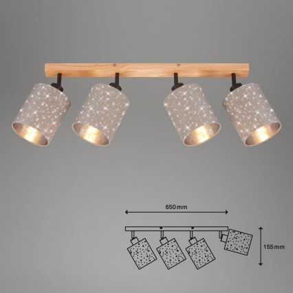 Briloner 2078-041 - Kohtvalgusti SPOTLIGHT 4xE27/25W/230V beež