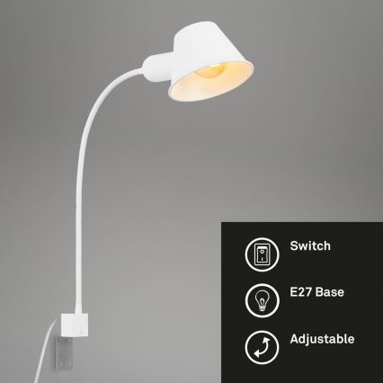 Briloner 2079-016 - Paindlik seinalamp 1xE27/10W/230V valge