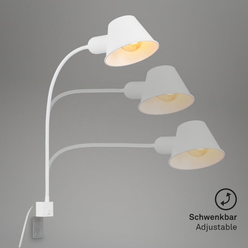 Briloner 2079-016 - Paindlik seinalamp 1xE27/10W/230V valge