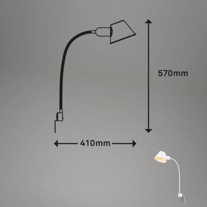 Briloner 2079-016 - Paindlik seinalamp 1xE27/10W/230V valge
