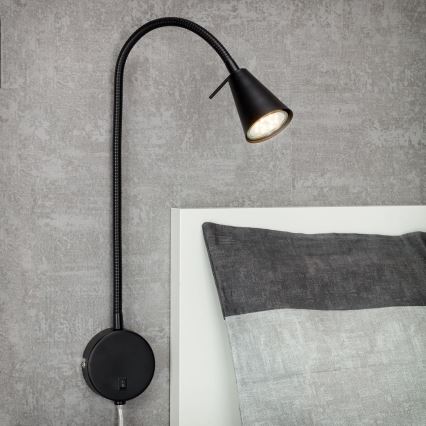 Briloner 2082-015 - LED Seinavalgusti COMFORT LIGHT 1xGU10/5W/230V must