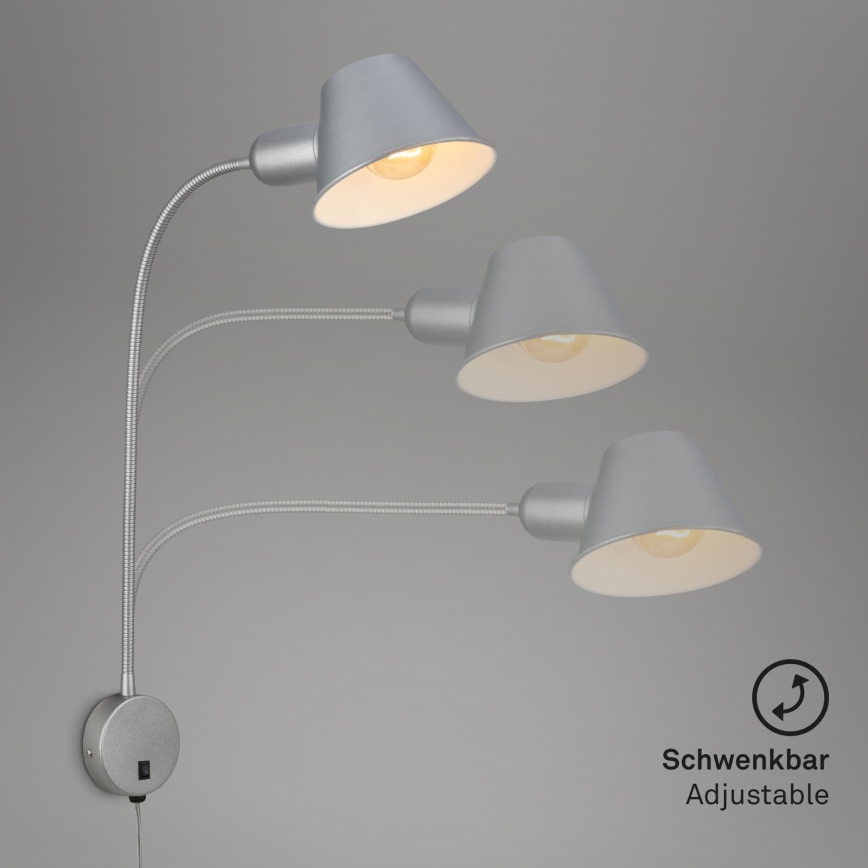 Briloner 2089-014 - Painduv seinavalgusti BRELLO 1xE27/10W/230V mattkroom