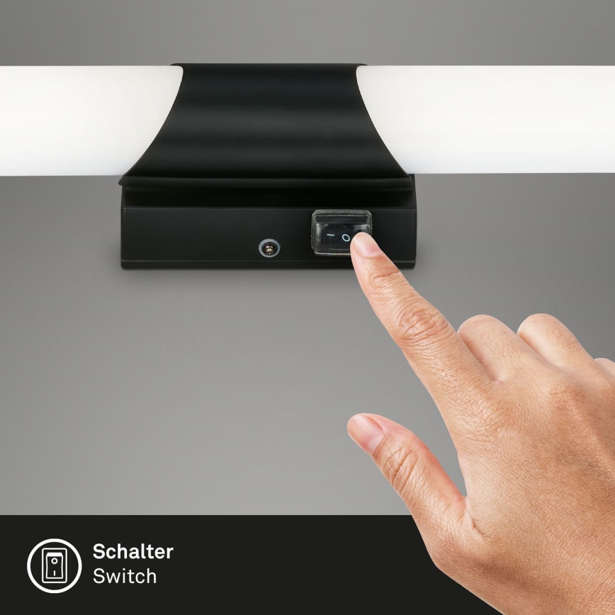 Briloner 2111-015 - LED vannitoa peeglivalgusti LED/6,5W/230V 32 cm must