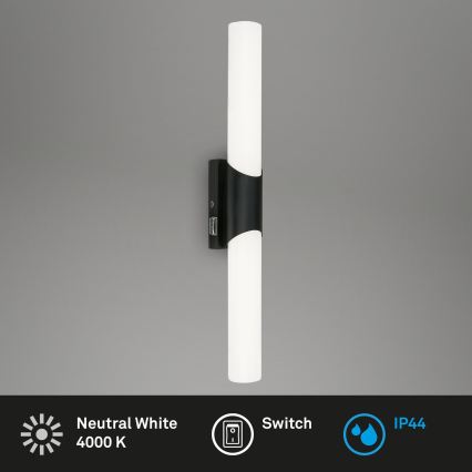 Briloner 2111-115 - LED-vannitoa peegli valgusti LED/11W/230V IP44 47 cm must