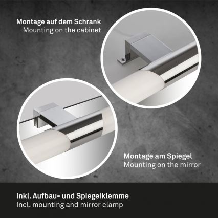 Briloner 2113-118 - LED Peeglivalgustus vannituppa LED/12W/230V IP44 47 cm läikiv kroom