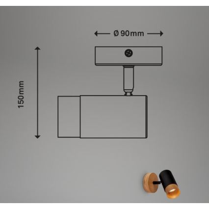 Briloner 2144015 - Kohtvalgusti seinale SPOT 1xGU10/9W/230V