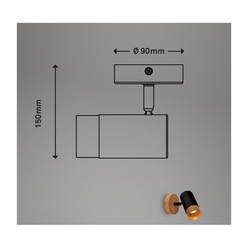 Briloner 2144015 - Kohtvalgusti seinale SPOT 1xGU10/9W/230V