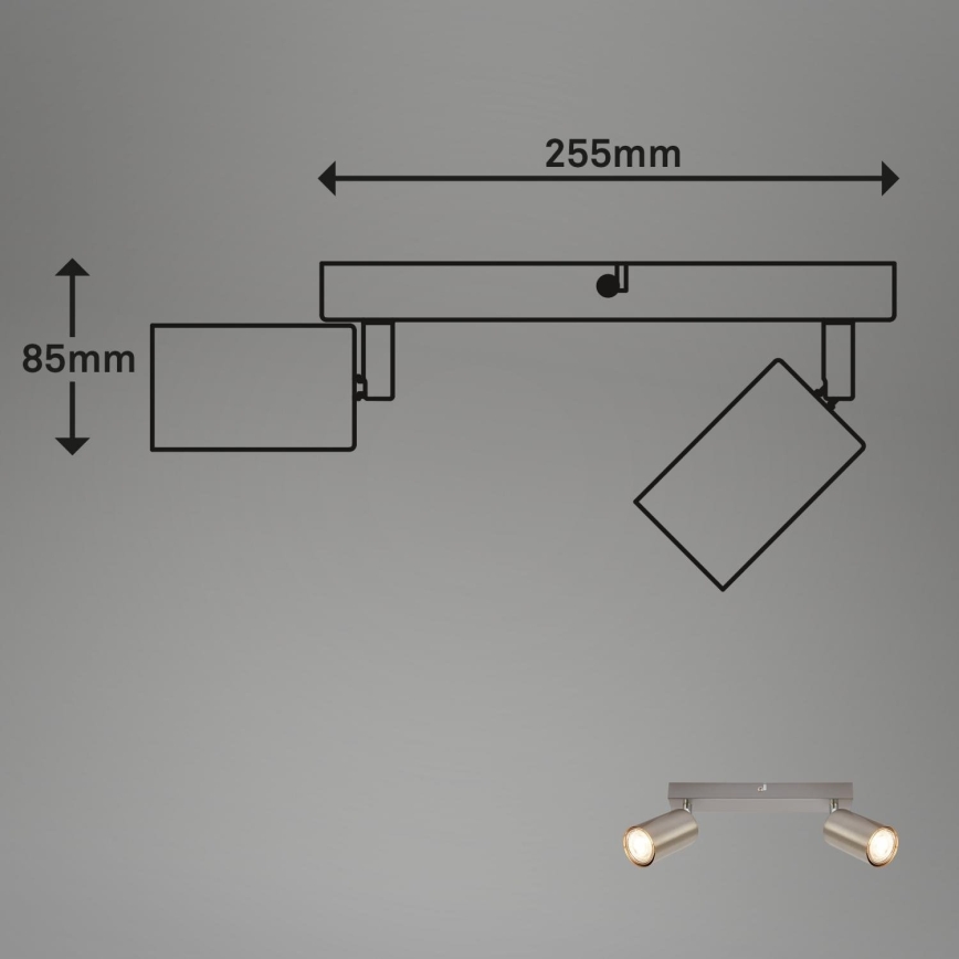 Briloner 2172-022 - SPOT spottvalgusti 2xGU10/9W/230V mattkroom