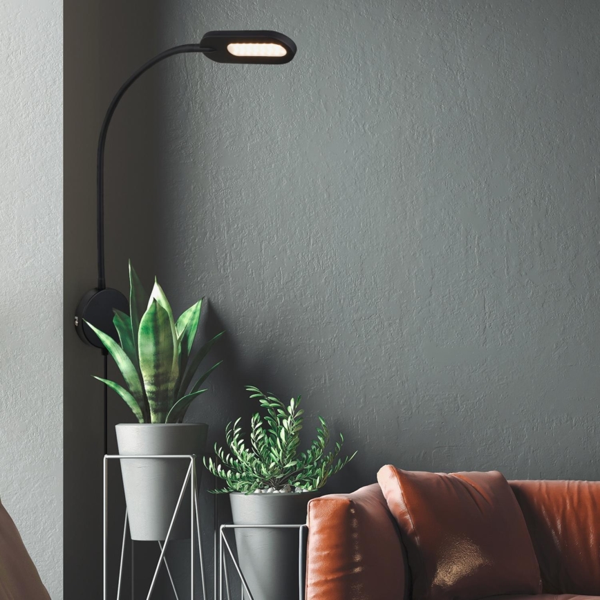 Briloner 2177015 - LED Hämardatav flexible wall lamp LED/6W/230V must