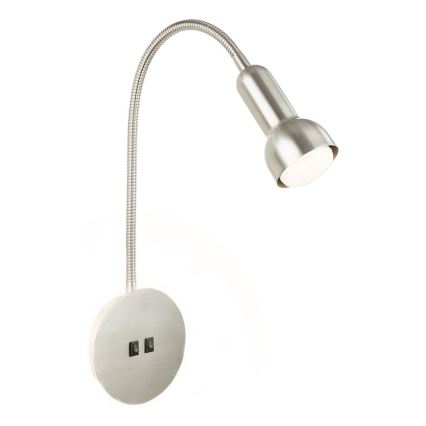 Briloner 2178012 - LED Paindlik seinalamp 1xE14/10W/230V + LED/3W matt kroom