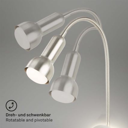 Briloner 2178012 - LED Paindlik seinalamp 1xE14/10W/230V + LED/3W matt kroom