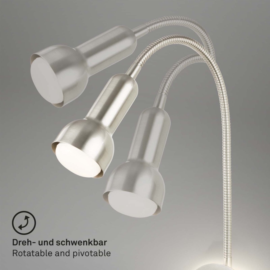 Briloner 2178012 - LED Paindlik seinalamp 1xE14/10W/230V + LED/3W matt kroom