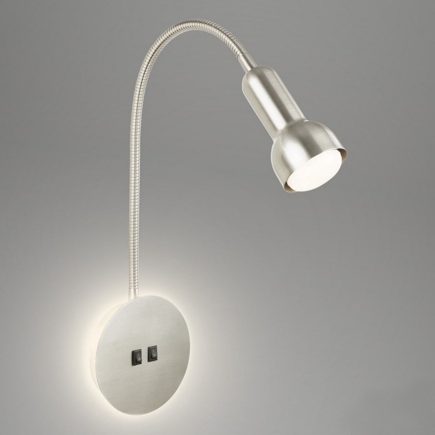Briloner 2178012 - LED Paindlik seinalamp 1xE14/10W/230V + LED/3W matt kroom