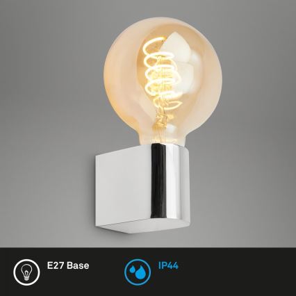 Briloner 2182-018 - Vannitoa seinavalgusti DONGA 1xE27/10W/230V IP44 läikiv kroom