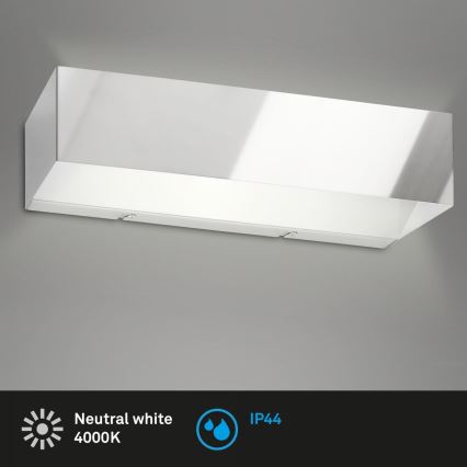 Briloner 2204-018 - LED Väli seinavalgusti LED/8W/230V IP44 läikiv kroom