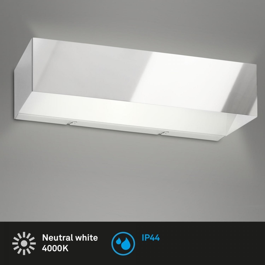 Briloner 2204-018 - LED Väli seinavalgusti LED/8W/230V IP44 läikiv kroom