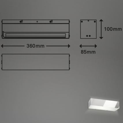 Briloner 2204-018 - LED Väli seinavalgusti LED/8W/230V IP44 läikiv kroom