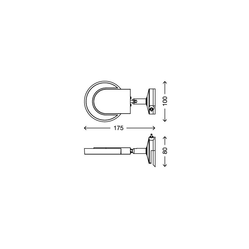 Briloner 2297-018 - LED-peeglivalgustus SURF 1xLED/4,5W/230V