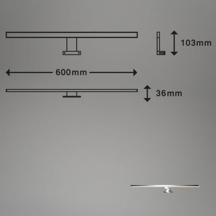 Briloner 2299-018 - LED Hämardatav peeglivalgustus vannituppa COOL&COSY LED/8W/230V 2700/4000K IP44