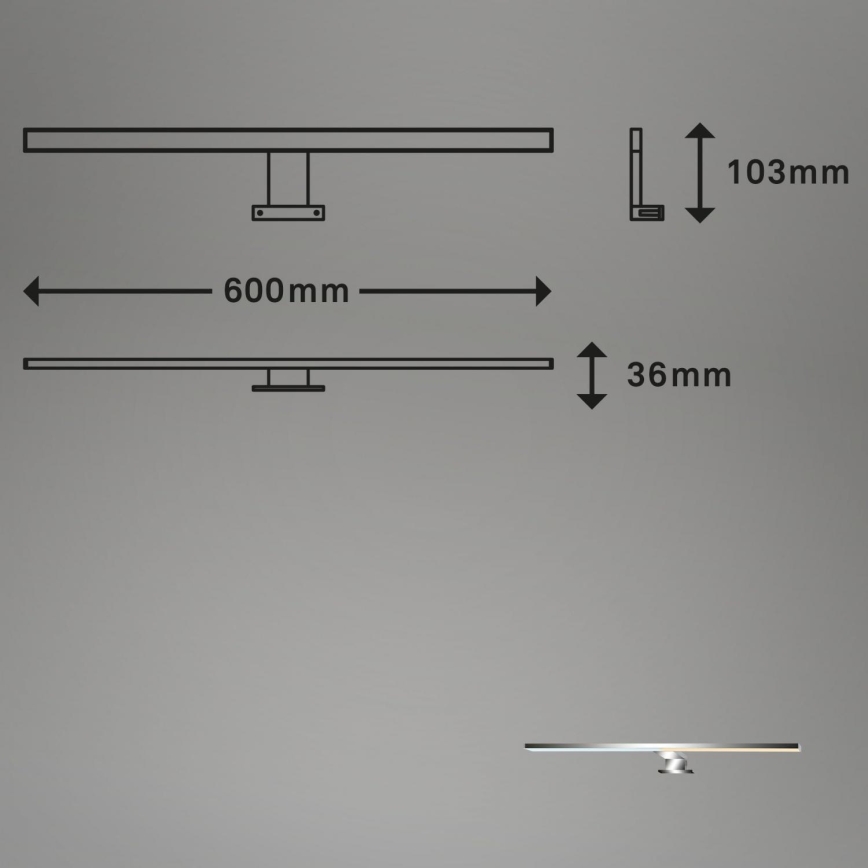 Briloner 2299-018 - LED Hämardatav peeglivalgustus vannituppa COOL&COSY LED/8W/230V 2700/4000K IP44