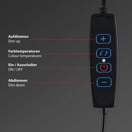 Briloner 2303-014 - LED Hämardatav monitorivalgustus LED/3,5W/5V 3000/4500/6500K