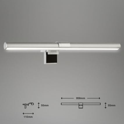 Briloner 2303-014 - LED Hämardatav monitorivalgustus LED/3,5W/5V 3000/4500/6500K