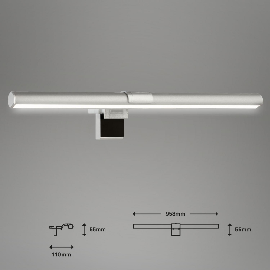 Briloner 2303-014 - LED Hämardatav monitorivalgustus LED/3,5W/5V 3000/4500/6500K