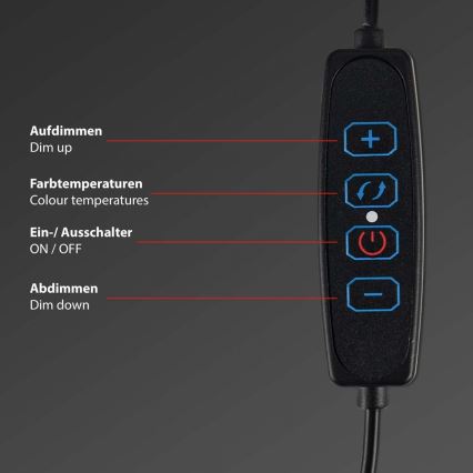 Briloner 2303-015 - LED Hämardatav monitorivalgustus LED/3,5W/230V 2700/4000/6500K