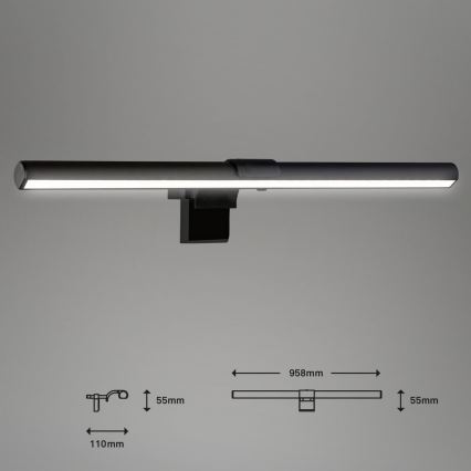Briloner 2303-015 - LED Hämardatav monitorivalgustus LED/3,5W/230V 2700/4000/6500K