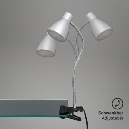 Briloner 2615-014P - LED Lamp klambriga GRIP LED/2,5W/230V hõbedane