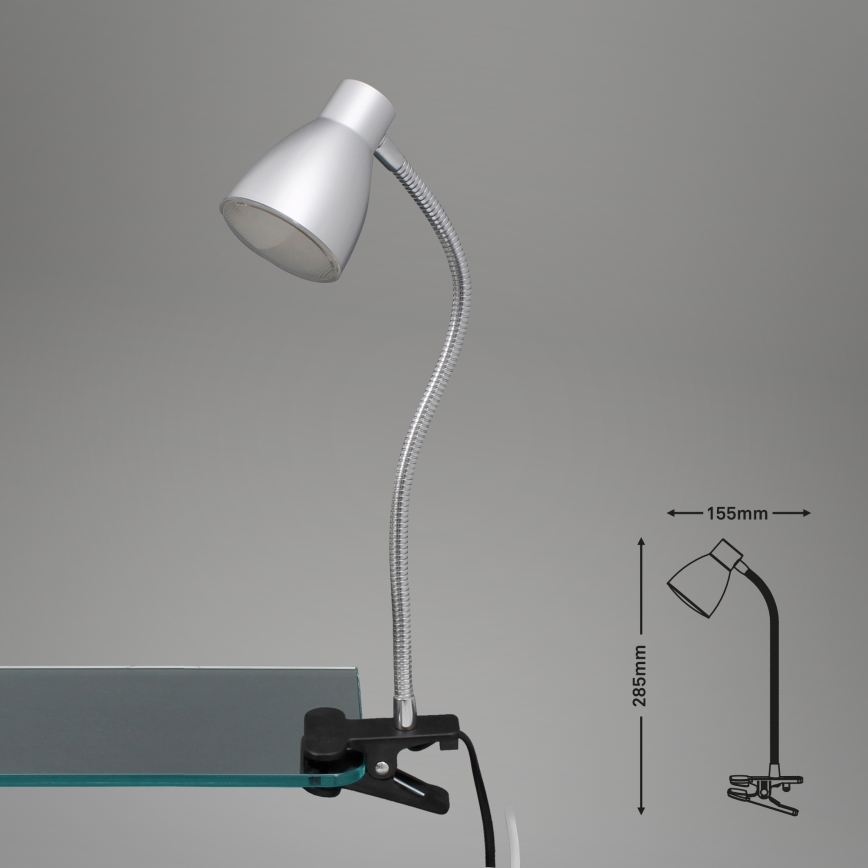 Briloner 2615-014P - LED Lamp klambriga GRIP LED/2,5W/230V hõbedane