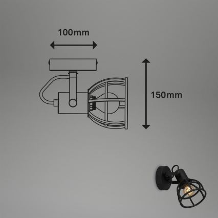 Briloner 2669-015 - Kohtvalgusti seinale RETRO 1xE14/25W/230V must