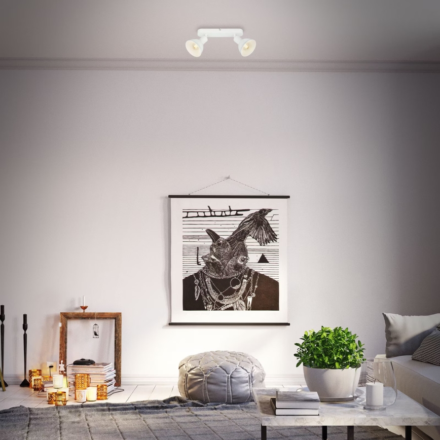 Briloner 2674-026 - Kohtvalgusti RETRO 2xE14/25W/230V valge