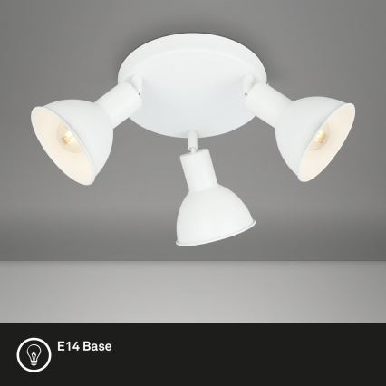 Briloner 2674-036 - Kohtvalgusti RETRO 3xE14/25W/230V valge