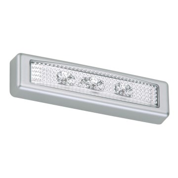 Briloner 2689-034 - LED Puutetundlik öövalgusti LERO LED/0,18W/3xAAA hõbedane