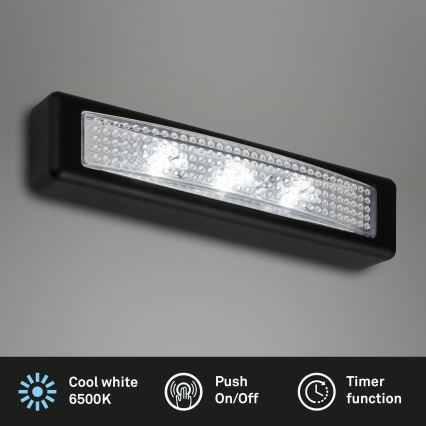 Briloner 2689-035 - LED Puutetundlik öövalgusti LERO LED/0,18W/3xAAA must