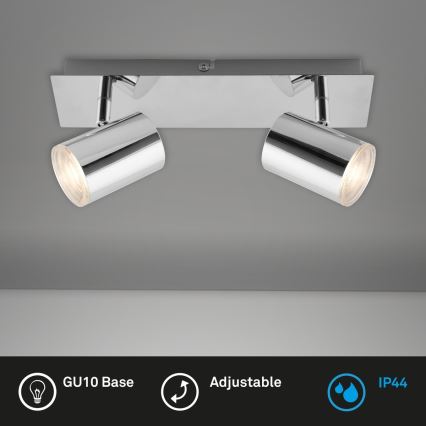 Briloner 2731-028 - Vannitoa spottvalgusti BANYO 2xGU10/5W/230V IP44 läikiv kroom