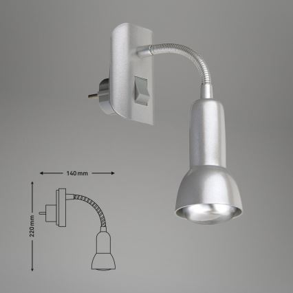 Briloner 2739-014P - Valgusti pistikuga 1xE14/25W/230V