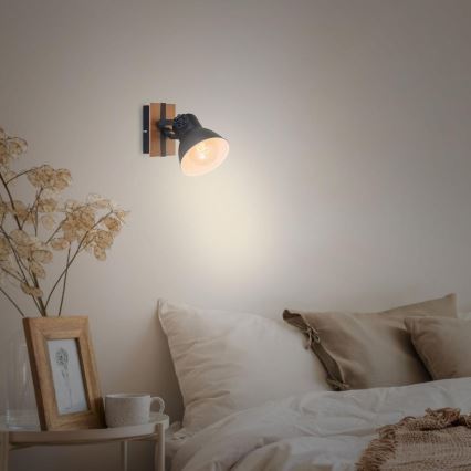 Briloner 2742-015 - Kohtvalgusti seinale RETRO 1xE27/25W/230V must