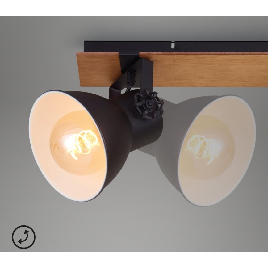 Briloner 2742-025 - Kohtvalgusti SPOTLIGHT 2xE27/40W/230V must/pruun