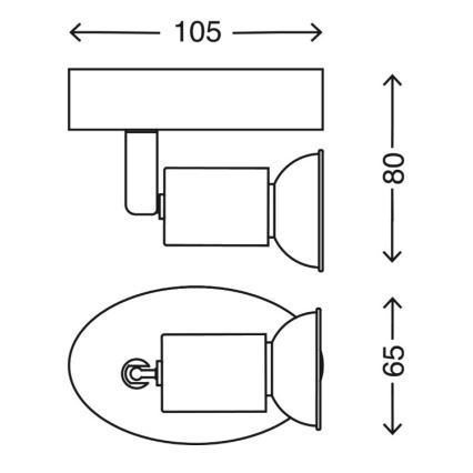 Briloner 2767-016 - LED Kohtvalgusti seinale 1xGU10/3W/230V valge