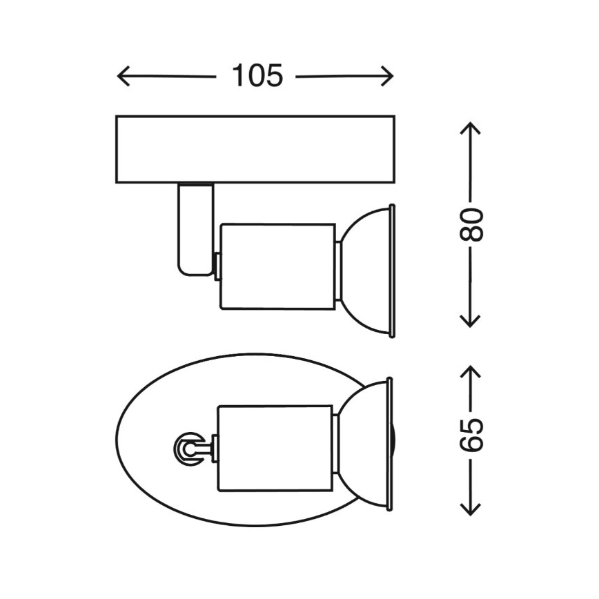 Briloner 2767-016 - LED Kohtvalgusti seinale 1xGU10/3W/230V valge