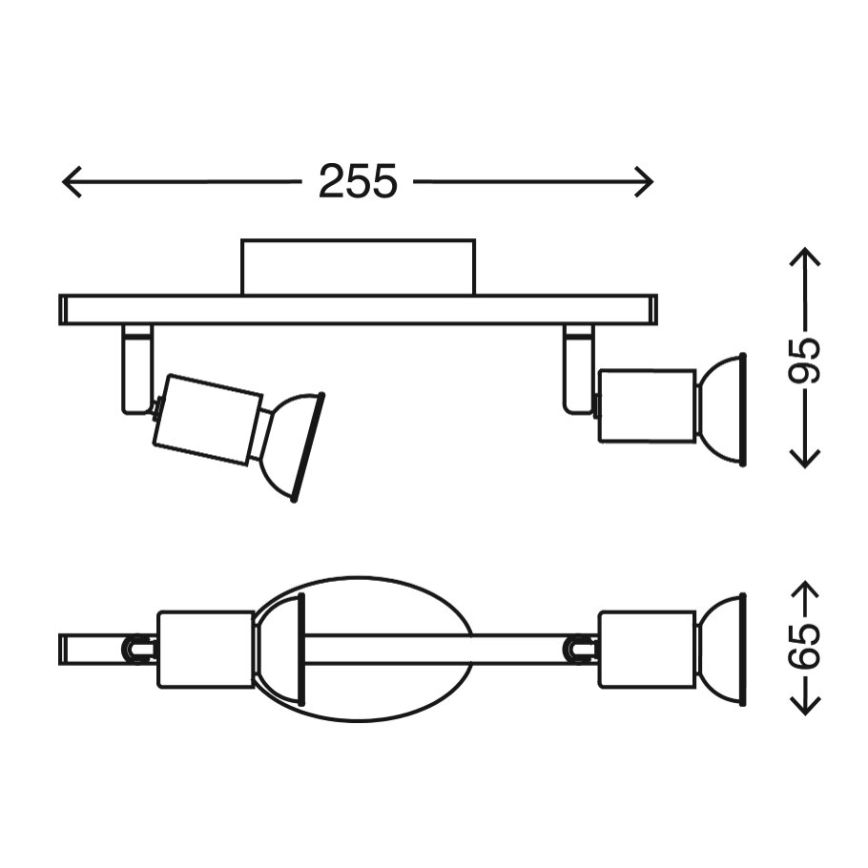 Briloner 2767-026 - LED Kohtvalgusti 2xGU10/6W/230V valge