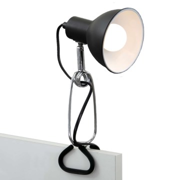 Briloner 2790-015 - klambriga lamp FIX 1xE14/8W/230V must/läikiv kroom