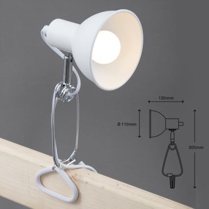 Briloner 2790-016 - Klambriga lamp FIX 1xE14/8W/230V valge