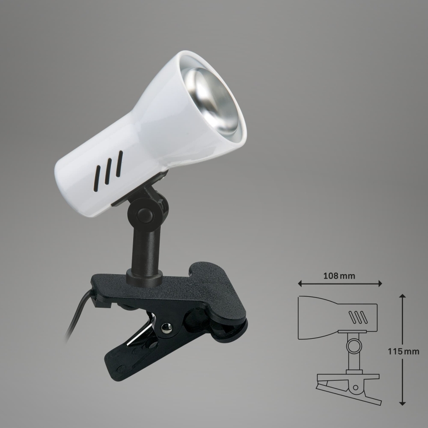 Briloner 2794/016P - Kinnitusega lamp 1xE14/40W/230V must/valge