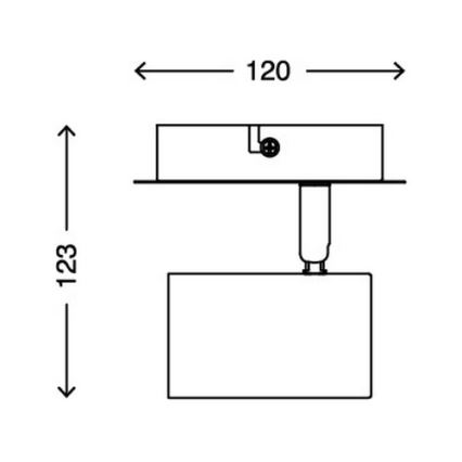 Briloner 2857-016 - Kohtvalgusti seinale SPOT 1xGU10/40W/230V valge