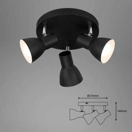 Briloner 2860-035 - Suunavalgusti CUP 3xE14/25W/230V must
